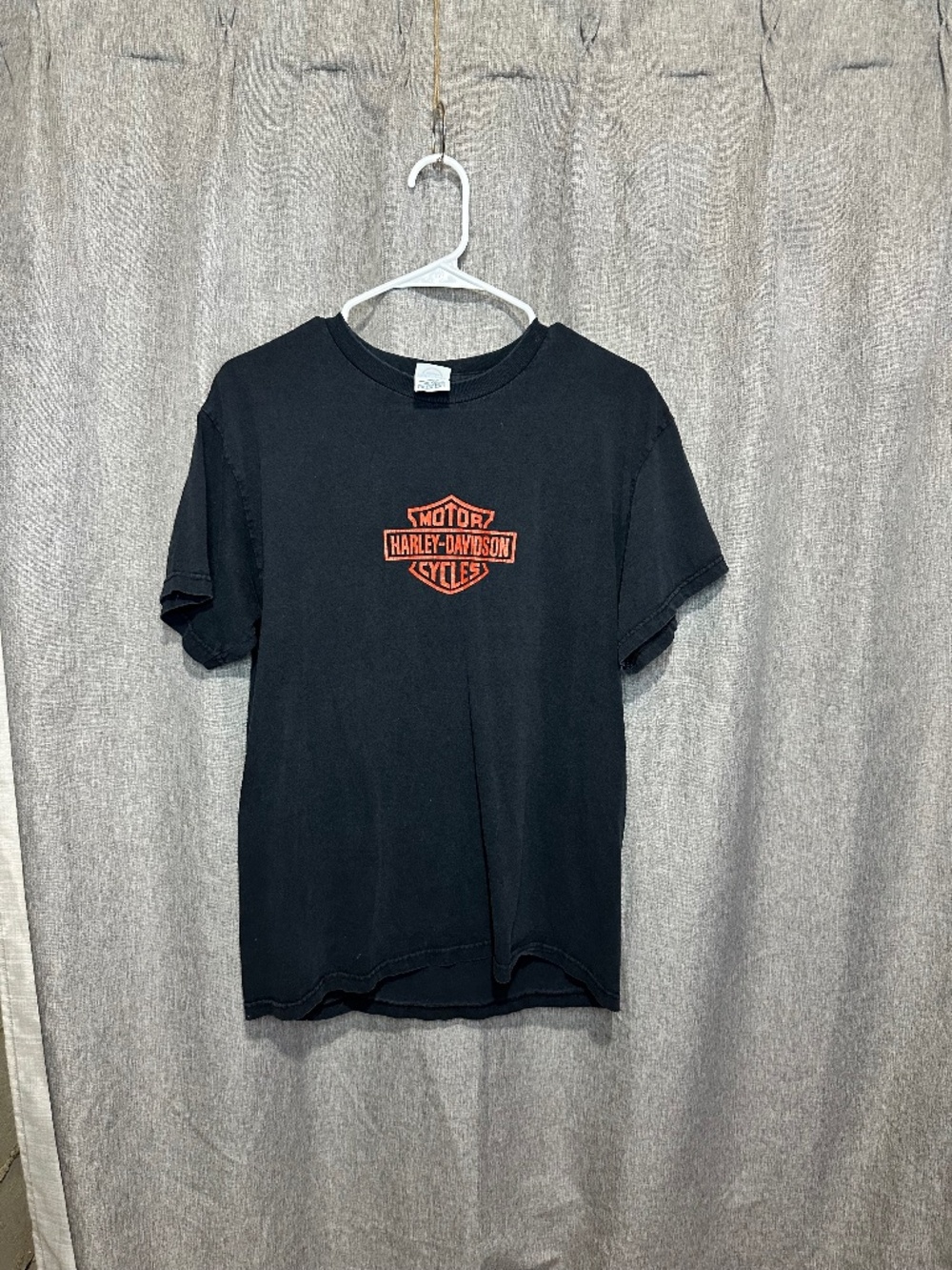 Vintage Harley-Davidson Skull Cross Graphic T-Shirt Black Medium